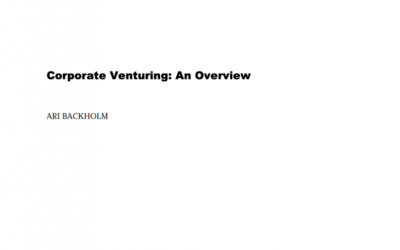 Corporate Venturing: An Overview