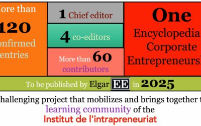 Une publication de référence à venir : The Encyclopedia of Corporate Entrepreneurship